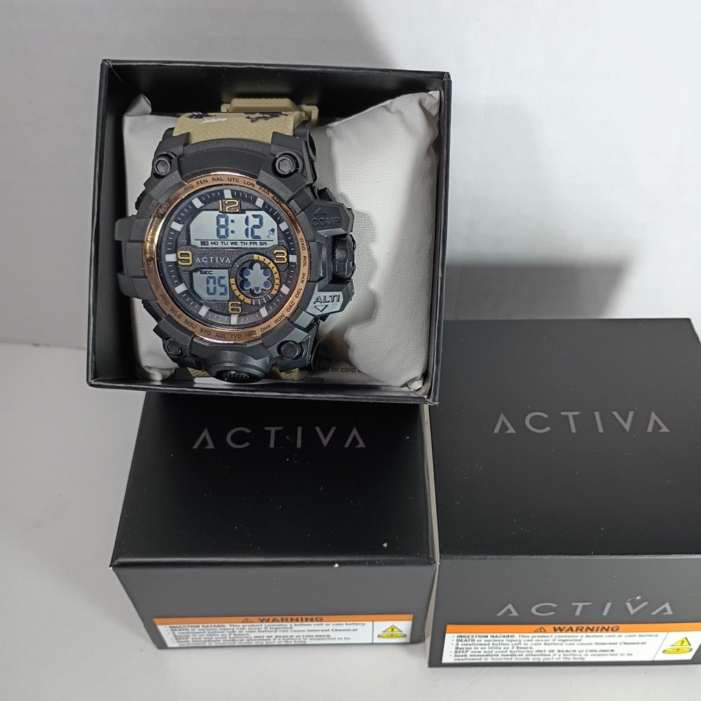 Activa Endurance X Invicta Men's Digital Watch Desert Camo Tan New!